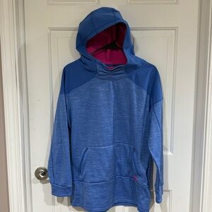 The North Face Sz L Blue Mountain Athletics Dynamix Hoodie top EUC B51